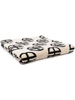 ANINE BING serviette bicolore à motif monogrammé - Noir