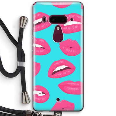 Bite my lip: HTC U12+ Transparant Hoesje met koord