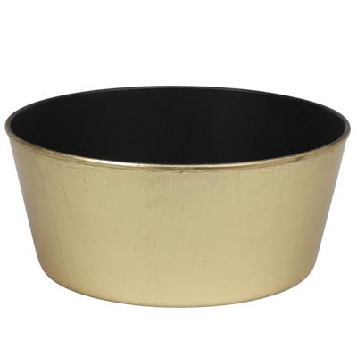 Othmar Decorations Plantenpot - kunststof - goudkleurig - 24 x 10 cm - Bloemenbak - bloempot