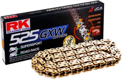 RK Chains 525 gxw 98 n gold/gold open