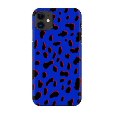 Blue Leopard: Volledig geprint iPhone 11 Hoesje