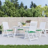 VidaXL Tuinstoelkussens 4 st 50x50x3 cm oxford stof groen
