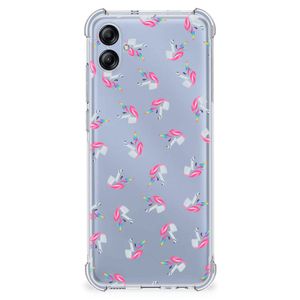 Doorzichtige Silicone Hoesje voor Samsung Galaxy A04e Unicorns