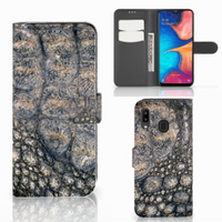 Samsung Galaxy A30 Telefoonhoesje met Pasjes Krokodillenprint - thumbnail