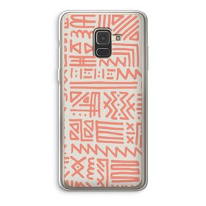 Marrakech Pink: Samsung Galaxy A8 (2018) Transparant Hoesje