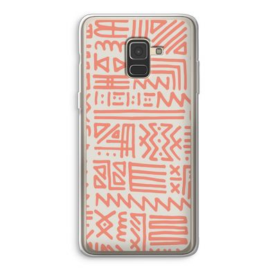 Marrakech Pink: Samsung Galaxy A8 (2018) Transparant Hoesje