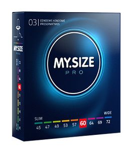 MySize PRO 60mm - Ruimere XL Condooms 3 stuks