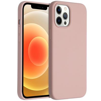 Accezz Liquid Silicone Backcover iPhone 12 Pro Max Telefoonhoesje Roze