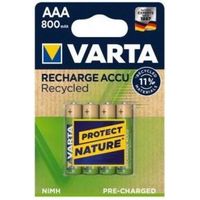 1x4 Varta RECHARGE ACCU Recycled 800 mAH AAA Micro NiMH 1x4 Varta RECHARGE ACCU Recycled 800 mAH AAA Micro NiMH