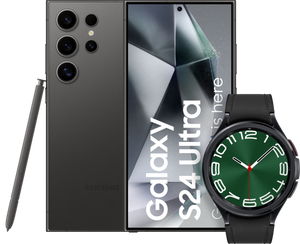 Samsung Galaxy S24 Ultra 256GB Zwart 5G + Galaxy Watch 6 Classic Zwart 47mm