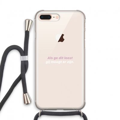 gij moogt er zijn: iPhone 8 Plus Transparant Hoesje met koord