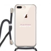 gij moogt er zijn: iPhone 8 Plus Transparant Hoesje met koord