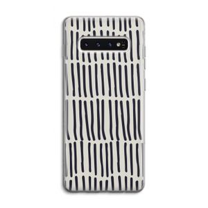 Moroccan stripes: Samsung Galaxy S10 4G Transparant Hoesje