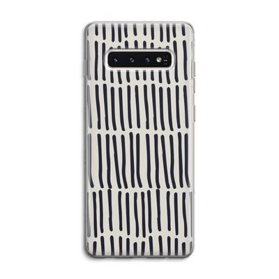 Moroccan stripes: Samsung Galaxy S10 4G Transparant Hoesje