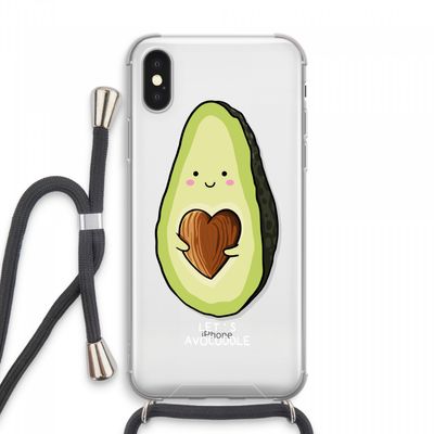 Avocuddle: iPhone XS Max Transparant Hoesje met koord