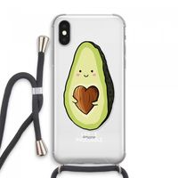 Avocuddle: iPhone XS Max Transparant Hoesje met koord Avocuddle: iPhone XS Max Transparant Hoesje met koord