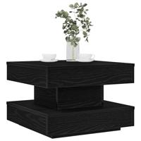 Salontafel 360 graden draaibaar 50x50x34,5 cm zwart