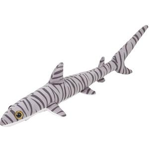 Nature Planet pluche tijgerhaai - gestreept - knuffel haaien - 60 cm - zeedieren