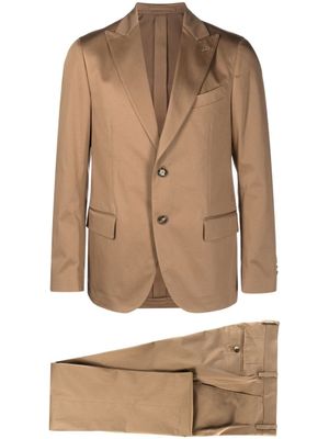 Lardini costume à veste à simple boutonnage - Marron