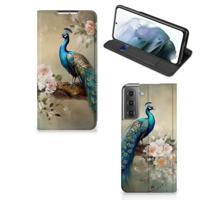 Smartphone hoesje voor Samsung Galaxy S21 FE Vintage Pauwen