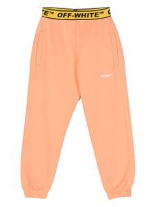 Off-White Kids pantalon en jersey à logo imprimé - Orange