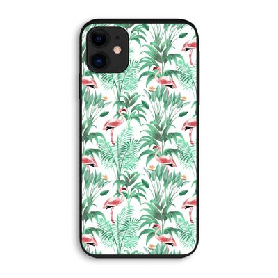 Flamingo bladeren: iPhone 11 Biologisch afbreekbaar hoesje