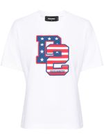 DSQUARED2 t-shirt en coton à logo imprimé - Blanc - thumbnail