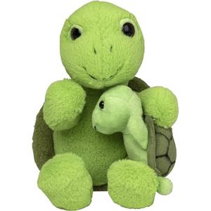 Pluche knuffel Schildpad - familie - zeediertjes - 22 cm - knuffel cadeau