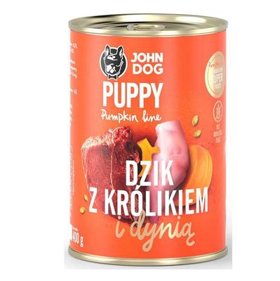 JOHN DOG Pumpkin Puppy Wild boar with rabbit and pumpkin - natvoer voor honden - 400g