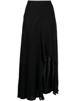 Yohji Yamamoto jupe évasée à taille haute - Noir Yohji Yamamoto jupe évasée à taille haute - Noir