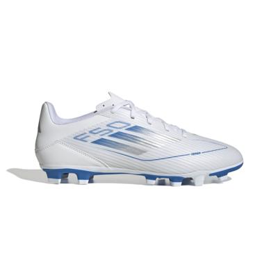 adidas F50 Club Gras / Kunstgras Voetbalschoenen (MG) Wit Blauw Zilver