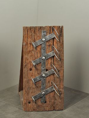 Houten wijnrek maat S-triangel