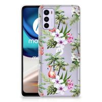 Motorola Moto G42 TPU Hoesje Flamingo Palms - thumbnail