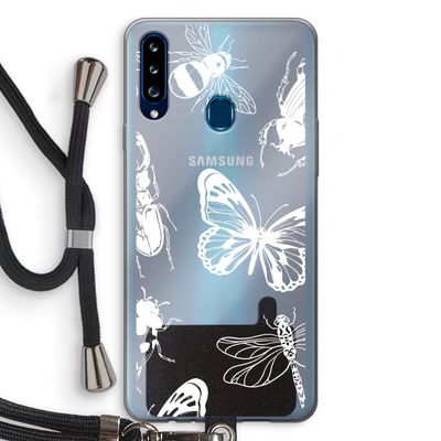 Tiny Bugs: Samsung Galaxy A20s Transparant Hoesje met koord