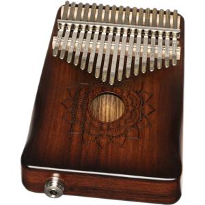 Stagg 17 Keys Professional E-Kalimba Mahogany Natural met hoesje