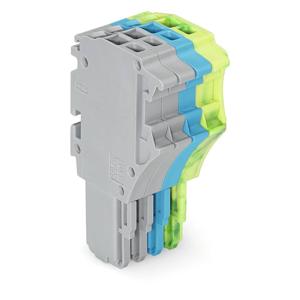 WAGO 2020-104/000-038 Connector, female Grijs, Blauw, Groen, Geel 50 stuk(s)