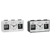 Radioklok DKD Home Decor Wit Zwart PVC 17 x 5 x 9 cm (2 Stuks)