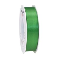 1x Luxe groene satijnen lint rollen 2,5 cm x 25 meter cadeaulint verpakkingsmateriaal - Cadeaulinten - thumbnail