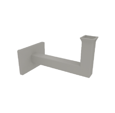 Greige Rechthoekige leuningdrager voor vlakke trapleuning (blind) - per stuk