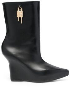 Givenchy bottines compensées à détail de cadenas 120 mm - Noir