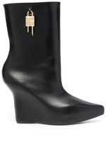 Givenchy bottines compensées à détail de cadenas 120 mm - Noir - thumbnail