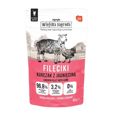 WIEJSKA ZAGRODA Kipfilets met Lam - natvoer voor katten - 85g