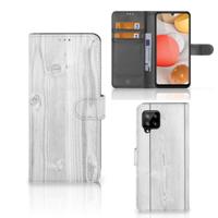 Samsung Galaxy A42 5G | Book Style Case | White Wood | Portemonnee hoesje