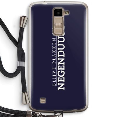 Blijve plakken in Negenduust: LG K10 (2016) Transparant Hoesje met koord