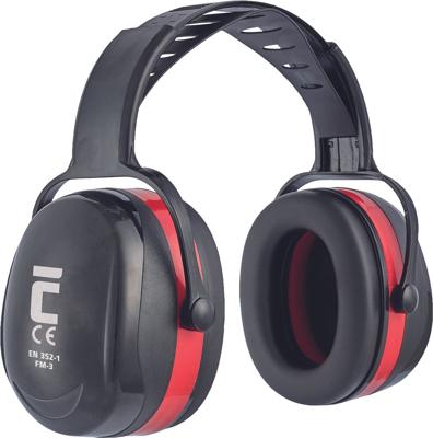 Oorkappen SNR 34 dB Cerva FM-3 zwart+rood