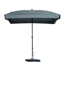 Parasol Patmos De Luxe Rechthoek 210x140cm - Licht Grijs*