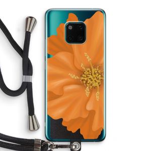 Orange Ellila flower: Huawei Mate 20 Pro Transparant Hoesje met koord