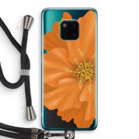 Orange Ellila flower: Huawei Mate 20 Pro Transparant Hoesje met koord