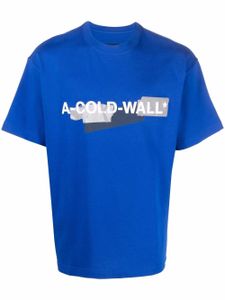 A-COLD-WALL* t-shirt à logo imprimé - Bleu