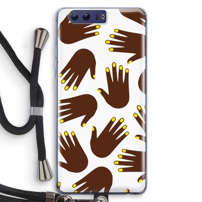 Hands dark: Honor 9 Transparant Hoesje met koord